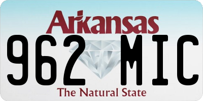 AR license plate 962MIC
