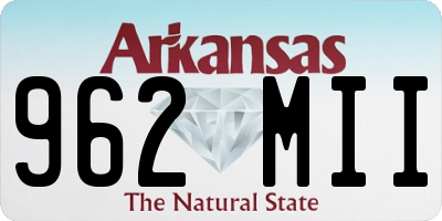 AR license plate 962MII