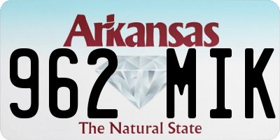 AR license plate 962MIK