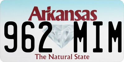 AR license plate 962MIM