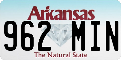 AR license plate 962MIN