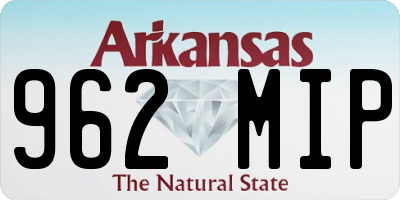 AR license plate 962MIP