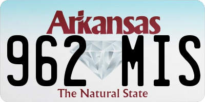 AR license plate 962MIS