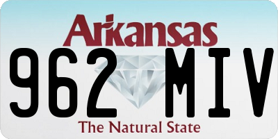 AR license plate 962MIV