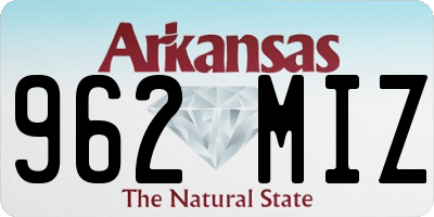 AR license plate 962MIZ