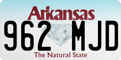 AR license plate 962MJD
