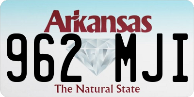 AR license plate 962MJI