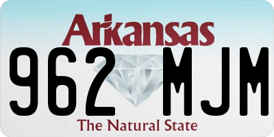 AR license plate 962MJM