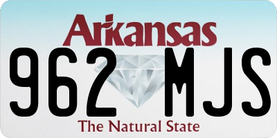 AR license plate 962MJS