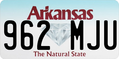 AR license plate 962MJU