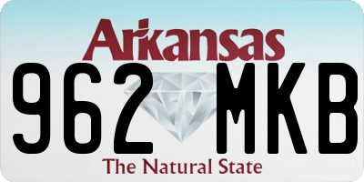 AR license plate 962MKB