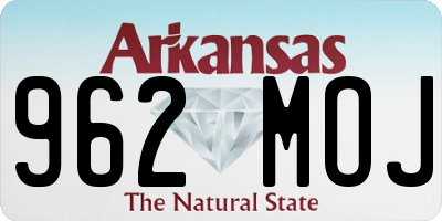 AR license plate 962MOJ