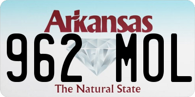 AR license plate 962MOL