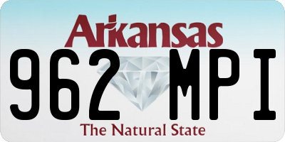 AR license plate 962MPI