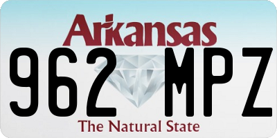 AR license plate 962MPZ