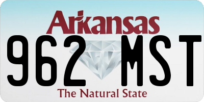AR license plate 962MST
