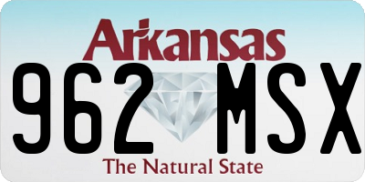 AR license plate 962MSX
