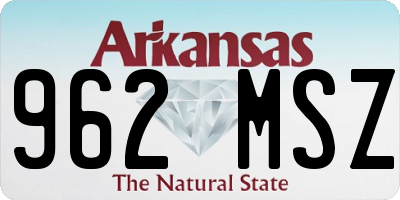 AR license plate 962MSZ