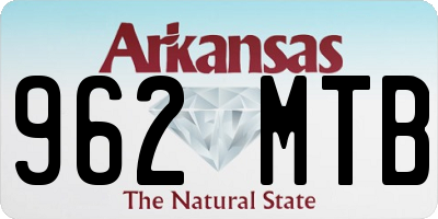 AR license plate 962MTB