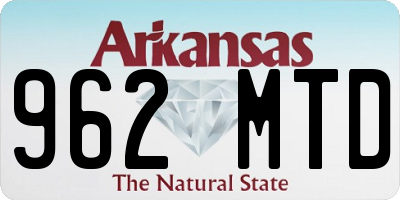 AR license plate 962MTD