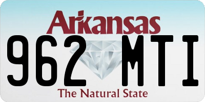AR license plate 962MTI