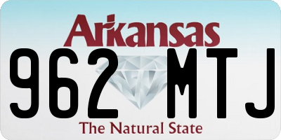 AR license plate 962MTJ