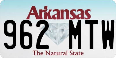 AR license plate 962MTW