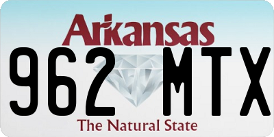 AR license plate 962MTX