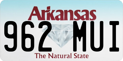 AR license plate 962MUI