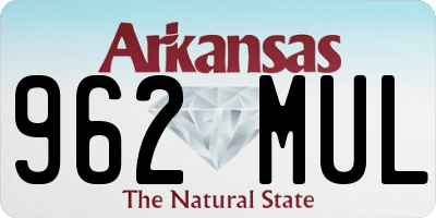 AR license plate 962MUL