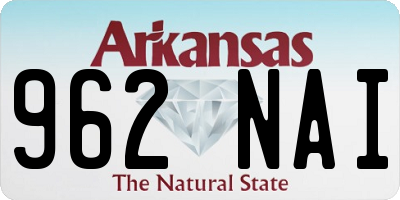 AR license plate 962NAI