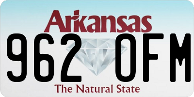 AR license plate 962OFM