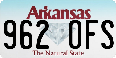 AR license plate 962OFS