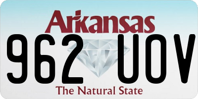 AR license plate 962UOV