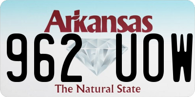 AR license plate 962UOW