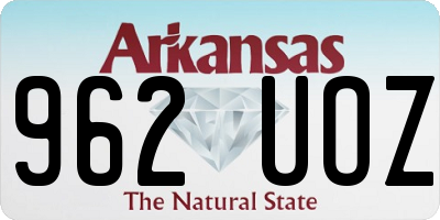 AR license plate 962UOZ