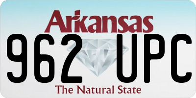 AR license plate 962UPC