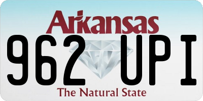 AR license plate 962UPI