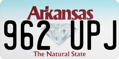 AR license plate 962UPJ