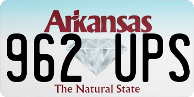 AR license plate 962UPS