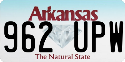 AR license plate 962UPW
