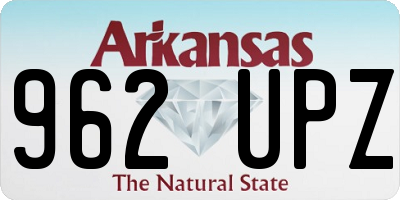 AR license plate 962UPZ