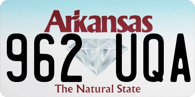AR license plate 962UQA
