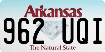 AR license plate 962UQI