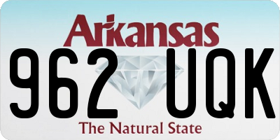 AR license plate 962UQK