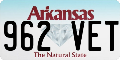 AR license plate 962VET
