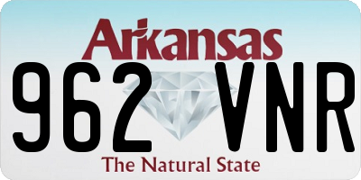 AR license plate 962VNR