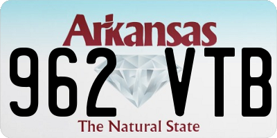 AR license plate 962VTB
