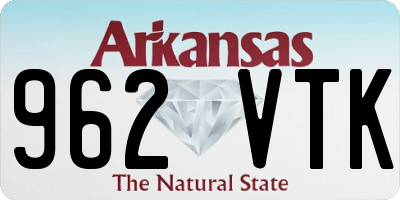 AR license plate 962VTK