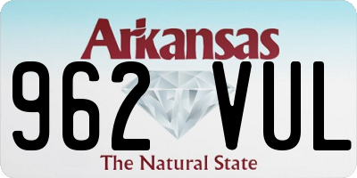 AR license plate 962VUL